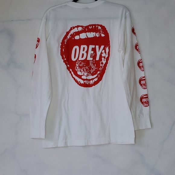NWT - OBEY Screaming Lips Salvage Cotton Tee - Picture 2 of 6